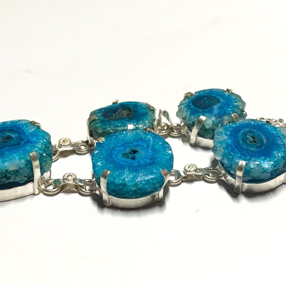 🏝Solar Quartz Gemstone Silver Necklace🏝 - Picture 4 of 7